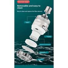 [Grifo de alta eficiencia y ahorro de agua mejorado] Diseño giratorio de 360°+ 3 modos de flujo de agua, control dual de agua fría y caliente con ajuste preciso de temperatura, fácil instalación que se adapta a diversos fregaderos, mejora la calidad de vida en el hogar, detalles de artesanía que muestran calidad, apariencia minimalista y elegante que se integra con diversos estilos de decoración, uso saludable de agua para la familia, mejora la felicidad de la vida en los detalles, una opción de alta rentabilidad que vale la pena tener.