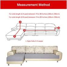 Set Of 2 Thick Plush Sofa Covers Stretch Sofa Covers Sofa Set Slipcover Furniture Protector For L-Shaped Corner Sofa (3+3 Seater) - Cà phê nâu - Xem 8