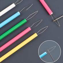 2/6/10pcs Colorful Plastic Long Handle Threaders - Cylindrical Needle Threaders, Suitable For Beading, Jewelry Making, Sewing Machines And Craft Projects - Convenient Threader Assistant For Seniors And Beginners - Random Colors, Durable DIY Accessories - Great For Mother's Day, Graduation, Christmas Stocking Stuffers