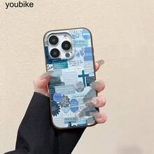 Teléfono azul con diseño de textura de lichi. Compatible con phone 16 Pro, 16, 15 Pro, 14, 14 Plus, 13, 13 Pro, 12 Pro y 12 Pro. Resistente y antihuellas, un excelente regalo de cumpleaños. - Rosa - Ver 7