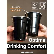 50/30/10/5 كوب أسود قابل لإعادة الاستخدام، أكواب حفلات ذهبية، أكواب متينة عالية الجودة، أكواب لعبة تنس الطاولة، أكواب عصير، أكواب مشروبات، سعة 16 أونصة، خيارين لونيين، مناسبة للاحتفالات والحفلات والأعياد والأعياد الميلادية والأعراس وديكور عيد الميلاد وعيد الشكر والهدايا لرأس السنة