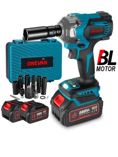 Electric Wrench,Electric Screwdriver,  Brushless Electric Impact Wrench Cordless Screwdriver Electric Drill Set