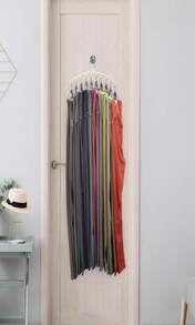 Volnamal Legging Organizer For Closet, Metal Yoga Pants Hanger W_Rubber Coated 2 Pack W_10 Clips Hold 20 Leggings, Hangers Space Saving Hanging Closet Organizer For Closet Organizers And Storage-Grey - ColorC - 查看 7