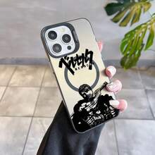 Funda magnética de anime Guts Magsafe para iPhone 11 12 13 14 15 16 Pro Max Plus, cubierta antideslizante plateada suave - CCYG-188CY4315A4 - Ver 6