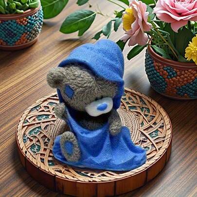 Harz Form 1 3D dreidimensionale sitzende Bär duftende Kerze Silikon Form Bad Bär Gips Form Duft Gips Kerze Form - Thanksgiving Geschenk/Weihnachtsgeschenk, Halloween Geschenk, Ostergeschenk, Valentinstag Geschenk/Geburtstaggeschenk/Heimdekoration