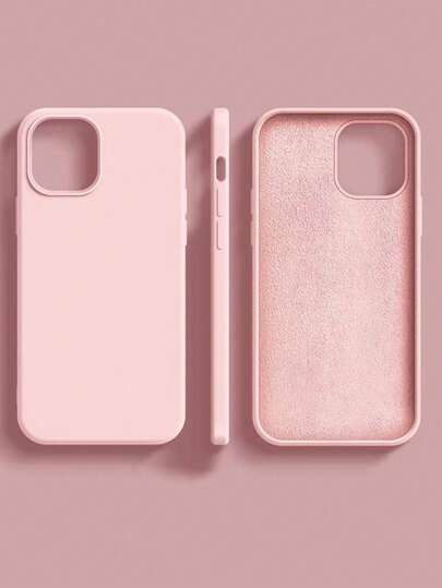 1 件简约液体硅胶纯色手机壳，适用于 17 Pro Max/16 Pro Max/15 Pro Max/14 Pro Max/13 Pro/12 Pro/11，防尘防摔保护套