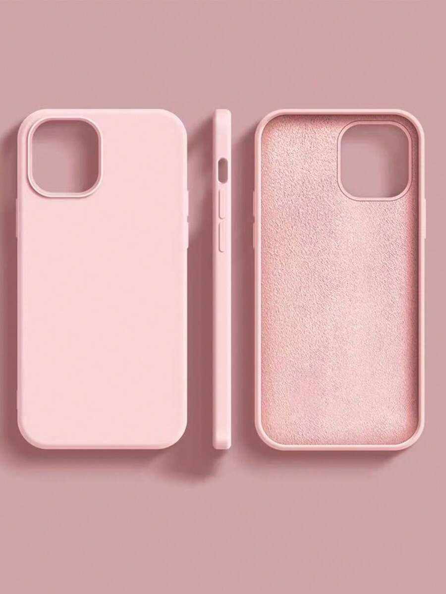 1 Ốp lưng điện thoại silicon lỏng màu trơn tối giản tương thích với iPhone 17 Pro Max/16 Pro Max/15 Pro Max/14 Pro Max/13 Pro/12 Pro/11, Ốp bảo vệ chống bụi bẩn và chống rơi - Cát hồng - Xem 1