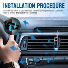 Smart Car Air Vent Freshener With 3 Adjustable Levels, Car Aromatherapy Diffuser With 3 Bottles Of 10ml Natural French Fragrance Perfume Car Aroma Or Home Use