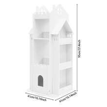 Rotating Bookshelf Book Display Shelf Floor Standing Bookshelf - White - View 3
