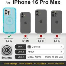 适用于 iPhone 16/15/14/13/12/11 系列透明手机壳，兼容 MagSafe，三层磁性充电盒，iPhone 16 Pro Max 重型防震防摔手机壳，适用于圣诞节、生日、新年礼物、冬季、送给家人、朋友、生日、女朋友、男朋友的礼物 - 藍色 - 查看 11