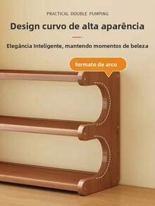 1 Piece Bamboo Storage Rack With Stylish Lacquered Design Multi-Tier Bamboo Countertop Display Rack - Great For Storing Cups, Books And Spices - Great For Kitchen, Living Room Or Office Decor, Office Organization | Modern Bookshelf Designs | Durable Bamboo Bookshelf, Bamboo Bookshelf