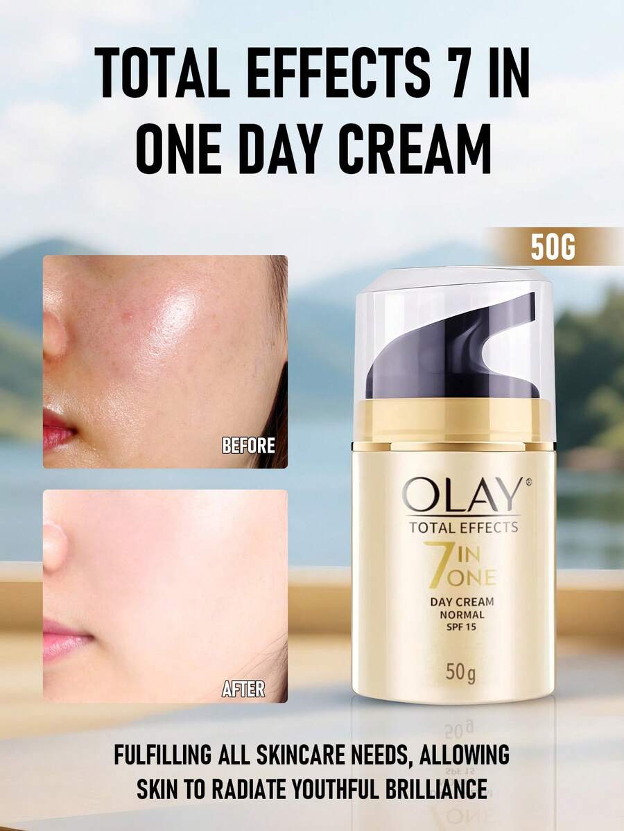 Olay 玉兰油多效修护7合1日霜 SPF15 50克/1.7盎司 紧致肌肤霜,SPF15 | 防晒 | 淡化色斑和老年斑 | 保湿亮肤配方 | 易于吸收 | 质地柔滑 | 提亮肤色,均匀肤色 - 50g - 查看 1