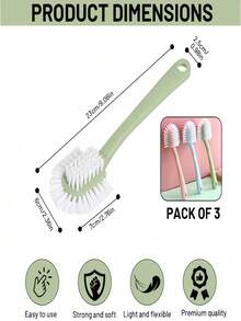 1 件多功能五面鞋刷，硬毛塑料衣物刷，家用长柄清洁刷，颜色随机 - 彩色 - 查看 6