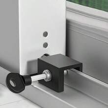 2pcs Metal Adjustable Sliding Door Lock With Keys - Vertical Security Door Lock For Pets, No Assembly Required, No Battery Needed - Multicolor - View 1