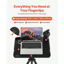 Cycling Desk, Adjustable Bike Trainer Treadmill Desk With Support, Non - Slip Multi - Slot Bike Trainer Fitness Desk With Handle Bar, Fit Home Office Exercise