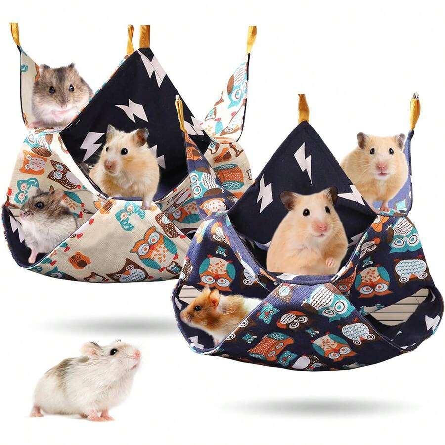 Picture of Small Animal Hammock Pet Cage Accessories Hamster Swing Bed Siesta Bag ...