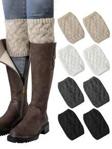 1 Pair Women's Autumn/Winter New Warm Boot Cuffs, Crochet Knitted Boot Toppers, Gift For Her