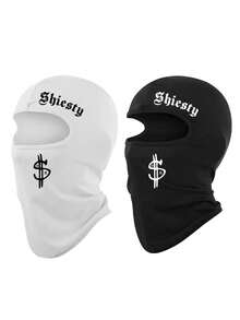 1pc/2pcs Unisex Solid Color Balaclava Face Mask, Suitable For Daily Use, Outdoor Travel, Hiking, Skiing, Cycling