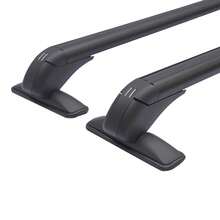 New Black Aluminum Car Roof Rack With Lock 1m Bar 75kg Load Capacity - Black - View 6