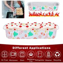 50/25 عبوة صواني كعك صغيرة صواني رغيف صغيرة مع أغطية وملاعق، صواني ألومنيوم مطلية بالقصدير سعة 6.8 أونصة، أكواب حلوى فردية حاويات للحفلات والنزهات