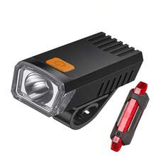 1pc Rechargeable LED Bicycle Light, High Brightness Bike Headlight, Multi-Function Night Riding Light, Portable Floodlight Flashlight, Easy Installation - Black - View 12