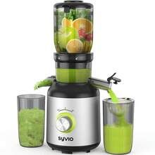 Syvio 3 Speed Centrifugal Juicer, Maximum Nutrient Retention Easy To Clean, Compact Design Suitable For Home Kitchens - Suitable For Fruits And Vegetables - The Ideal Choice For Health-Conscious Individuals And Fresh Juice Lovers, 301 Stainless Steel - Silver - View 5