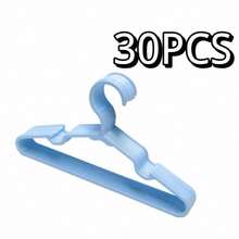 10/20/30/40/50/60pcs Sturdy Plastic Hangers - Non-Slip, (White, Black, Blue, Pink, Green, Gray) With Grooved Shoulders For Firm Grip - Ideal For Home Closets, Dorms And Wardrobe Organization