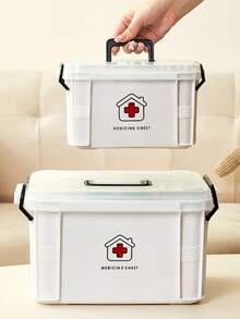大容量多层白色极简急救箱，家用医疗收纳箱，家庭、办公室、宿舍必备，四季皆宜 - 白色 - 查看 3