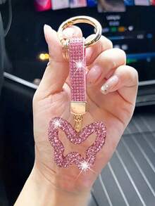 YITUMU Portachiavi di lusso con farfalla di strass - ciondolo scintillante per chiavi di auto, decorazione per borse