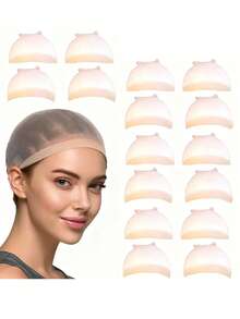1/3/5/10Pcs Hd Wig Caps Stocking Wig Caps Elastic Stretchy Nylon Wig Caps For Lace Front Wig Hd Stocking Cap For Women Hairstyling, Home, Performance, Wedding, All Seasons