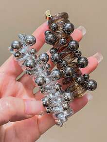 1 件/2 件女士优雅仿珍珠电话线发圈、马尾辫发夹、波西米亚风格发饰、发圈、发绳 - 彩色 - 查看 11