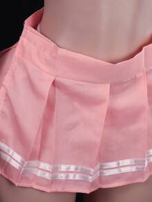 Flirty & Sweet Schoolgirl Style Lingerie Set - Easy-Access Design, Pure Aesthetic (JK Inspired) - 粉色 - 查看 5