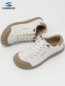 HOBIBEAR Wide Toe Box Barefoot Shoes One Stirrup Men Women Minimalist Breathable Comfortable Trail Running Walking Shoes PU Leather Surface(Less Than Half A Size)