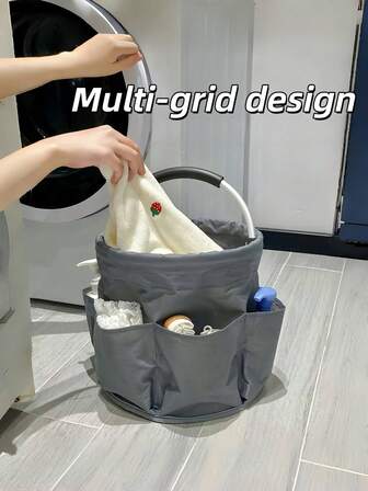 Lightweight Portable Outdoor Beach Picnic Basket, Foldable Carry Organizer Basket For Camping, Washing, Storage