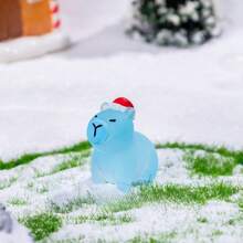 3/6 Pcs Christmas Animals, Christmas Hats, Capybara, DIY Resin Crafts, Desktop Ornaments, Rooms, Home Decorations, Christmas, Thanksgiving, Parties