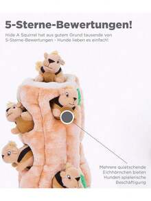 Outward Hound Hide A Birthday Cake, Plush Puzzle Birthday Themed Dog Toy - Squirrel - View 2