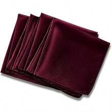 12pcs Red Satin Napkins, 43 X 43 Cm Square Smooth Satin Cloth Napkins For Wedding Dinner, Suitable For Party, Restaurant Decor, Thanksgiving, Christmas - Multicolor - View 12