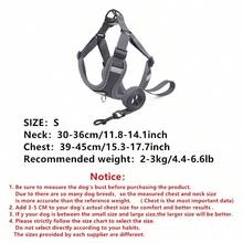 New Color Pet Dog Leash Set, Includes Reflective Adjustable Harness And Collar, Suitable For French Bulldog Outdoor Walking, Comfortable, Leash And Collar Set, Soft Breathable Mesh Material, Suitable For Small/Medium Pets, All Seasons