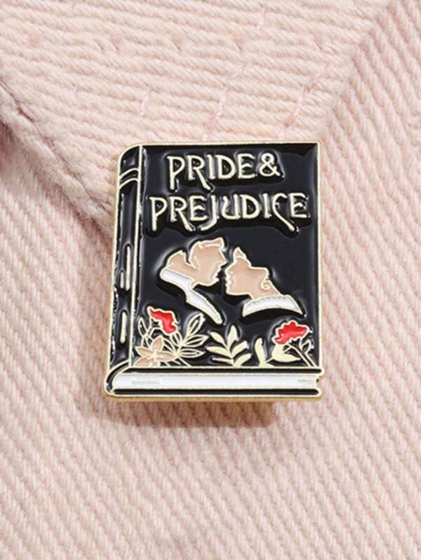 1pc Pride Prejudice Book Enamel Pins Custom Romantic Drama Film Novel Brooches Lapel Badges Punk Gothic Jewelry Gift For Friends