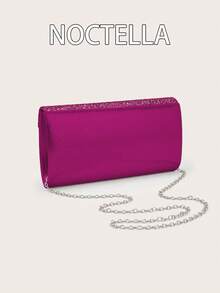 Noctella Bolso de embrague elegante y exquisito, bolso de hombro con decoración de lentejuelas elegante color rojo rosa, bolso sobre, bolso de noche para mujer, adecuado para fiestas, bodas, cenas y banquetes de mujeres. Muy adecuado para fiestas, bodas, bailes, cenas y banquetes. Es el mejor regalo para mujeres.