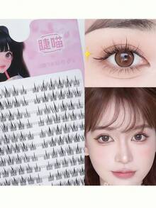 1 Stück 10 Reihen Sonnenblumen Lazy Trilogy Künstliche Wimpern Natürlich Schlank Transparente Stiele Ohne Spuren Gemischte Blut Comic Wimpern