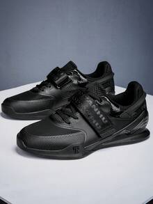1 Par de Zapatos Profesionales de Sentadillas para Hombres y Mujeres, Zapatos de Levantamiento de Pesas para Sentadillas, Peso Muerto, Fitness y Entrenamiento en Interior - Negro - Ver 16