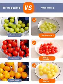 1 pieza Pelador eléctrico recargable de 1300mAh para uvas/tomates y rebanador de ajo - Cortador automático de frutas y verduras para cocina, tienda de té con burbujas, hogar, diseño compacto, motor eficiente - Procesador de alimentos multifuncional - Multicolor - Ver 8