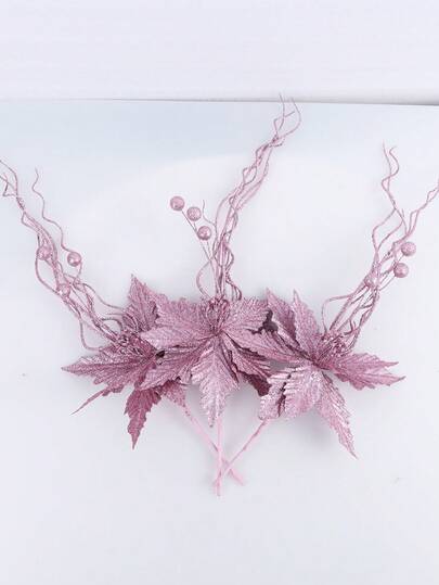 1/2/4/6PCS 16.93Inch Christmas Tree Accessories Artificial Sparkling Berries Flower Stems Branch Decoration Gifts Family Holidays Wedding Party Decoration