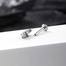 ADYJELY 1 pezzo Piercing per il naso in acciaio inossidabile ipoallergenico, orecchino a perno per cartilagine 16G 8mm, anello per labbro a forma di zampa di cane placcato in oro 18K, piercing per elice con filettatura interna, decorazione per orecchie, tragus, adatto per donne e uomini