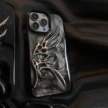 Hình dán Cthulhu tự làm, hiệu ứng chuyển màu 3D trong suốt, phong cách Gothic Punk cổ điển, họa tiết xương cá lập thể, phù hợp với ốp điện thoại 15 inch, phụ kiện không thể thiếu cho những người dẫn đầu xu hướng, phù hợp với điện thoại 17, 16, 14, 13, 12, 11 inch. - Bạc - Xem 9