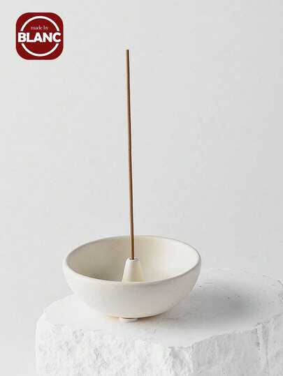Modern Minimalist Japanese Style Ceramic Round Incense Holder, Creative Minimalist Household Incense Base Incense Plate