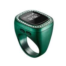 502# OLED-skärm Flerkanalig vibrationspåminnelse Tid Datum Larmfunktion Muslimsk islamisk bön Smart ring, Unisex elektronisk räknarring - Multifärgad - Visa 14