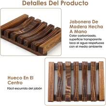 Owlbud 2 Soportes para Jabon Jaboneras de Baño Antideslizantes Accesorios de Baño para una Organización y Secado Eficiente delón Soporte de Silicona paraón en el Lavabo Bañera y Ducha - 1 - Ver 7