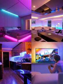 1pc LED Light Strip With 24-Key Remote Control, USB RGB LED Backlight Bar For TV, Office, Computer Screen, Living Room, Bedroom, Home, Party, Christmas Tree, Bedroom, Game Room Lighting - Easy Installation, Multiple Color Options - 24key Silver Label - View 11